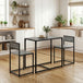 Wooden Dining Table 90cm Wide Rectangular With 2 Chairs - Velmora