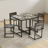 Wooden Dining Table 90cm Wide Rectangular With 2 Chairs - Velmora