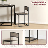 Wooden Dining Table 90cm Wide Rectangular With 2 Chairs - Velmora