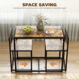 Wooden Dining Table 90cm Wide Rectangular With 2 Chairs - Velmora
