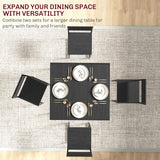 Wooden Dining Table 90cm Wide Rectangular With 2 Chairs - Velmora