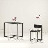 Wooden Dining Table 90cm Wide Rectangular With 2 Chairs - Velmora