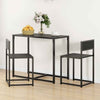 Wooden Dining Table 90cm Wide Rectangular With 2 Chairs - Velmora