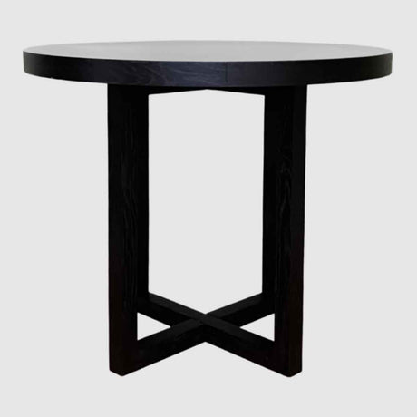 Wooden Dining Table 90cm Wide Round for 4 People - Iris