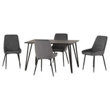 Wooden Dining Table Black With 4 Avery Dining Chairs - Marlow