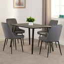 Wooden Dining Table Black With 4 Avery Dining Chairs - Marlow