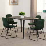 Wooden Dining Table Black With 4 Lukas Dining Chairs - Marlow