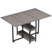 Wooden Dining Table Drop Leaf 133.4cm Wide for 4 People - Velmora