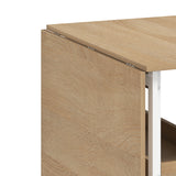 Wooden Dining Table Drop Leaf 133.4cm Wide for 4 People - Velmora