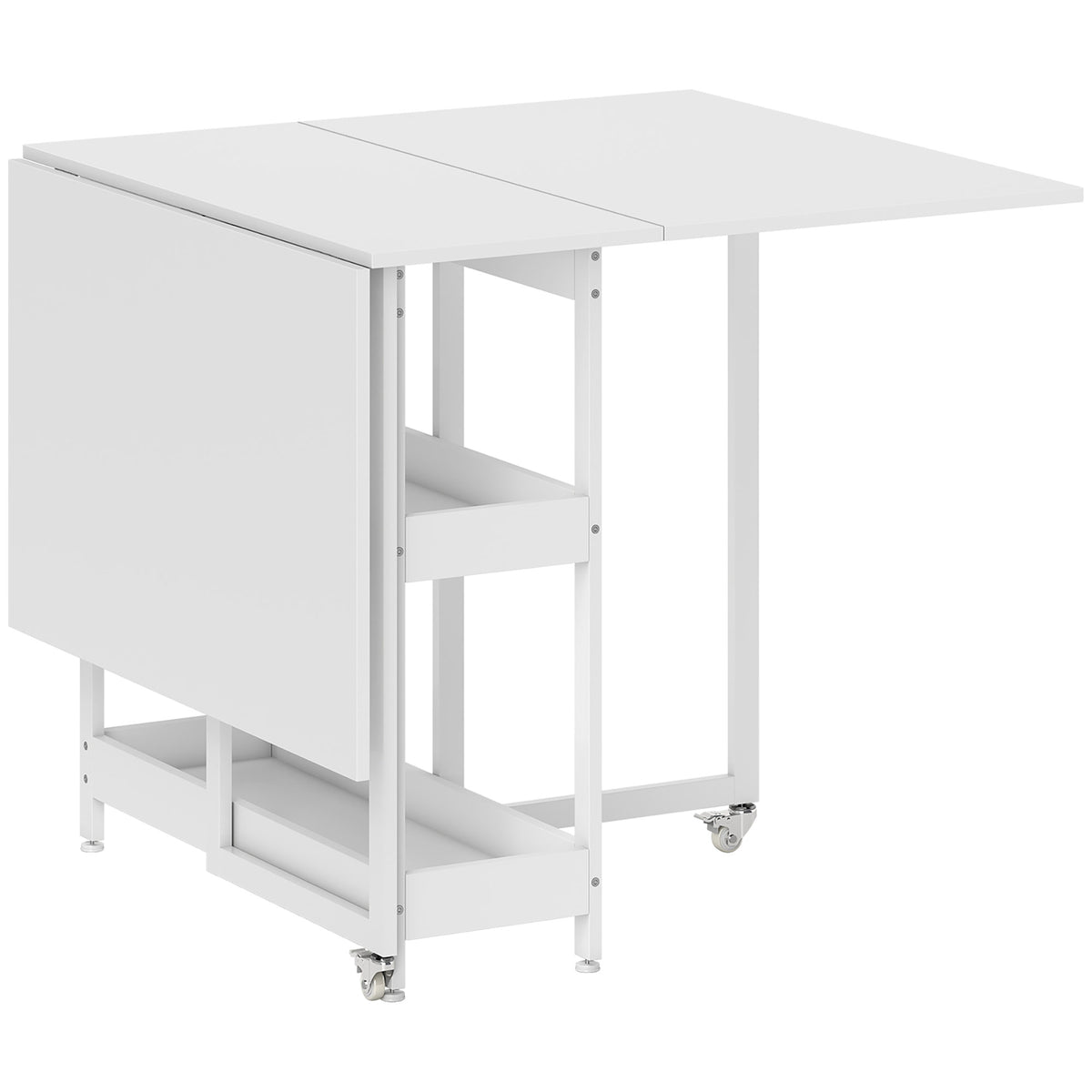 Wooden Dining Table Drop Leaf 133.4cm Wide for 4 People - Velmora