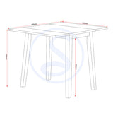 Wooden Dining Table Drop Leaf With 2 Dining Chairs - Mason