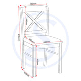 Wooden Dining Table Drop Leaf With 2 Dining Chairs - Mason