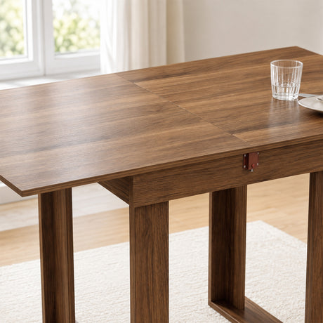 Wooden Dining Table Extending 140cm Wide for 4 People - Velmora