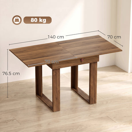 Wooden Dining Table Extending 140cm Wide for 4 People - Velmora