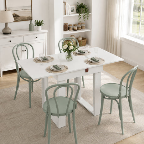 Wooden Dining Table Extending 140cm Wide for 4 People - Velmora