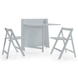 Wooden Dining Table Folding With 2 Chairs - Helsinki