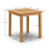 Wooden Dining Table for 2 to 4 People Square - Coxmoor