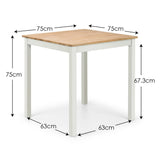 Wooden Dining Table for 2 to 4 People Square - Coxmoor