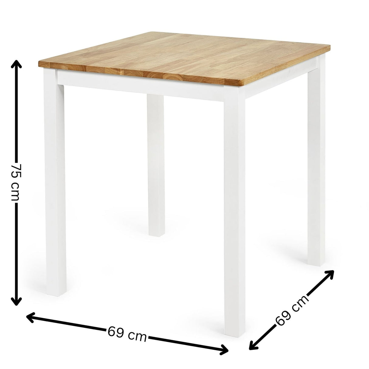 Wooden Dining Table for 2 to 4 People Square - Linwood