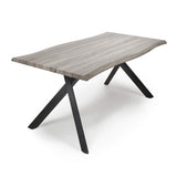 Wooden Dining Table for 4 People 160cm Wide Rectangular And Curved - Narvik