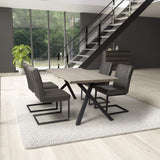Wooden Dining Table for 4 People 160cm Wide Rectangular And Curved - Narvik