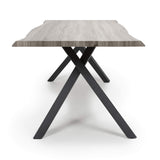Wooden Dining Table for 4 People 160cm Wide Rectangular And Curved - Narvik