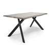 Wooden Dining Table for 4 People 160cm Wide Rectangular And Curved - Narvik