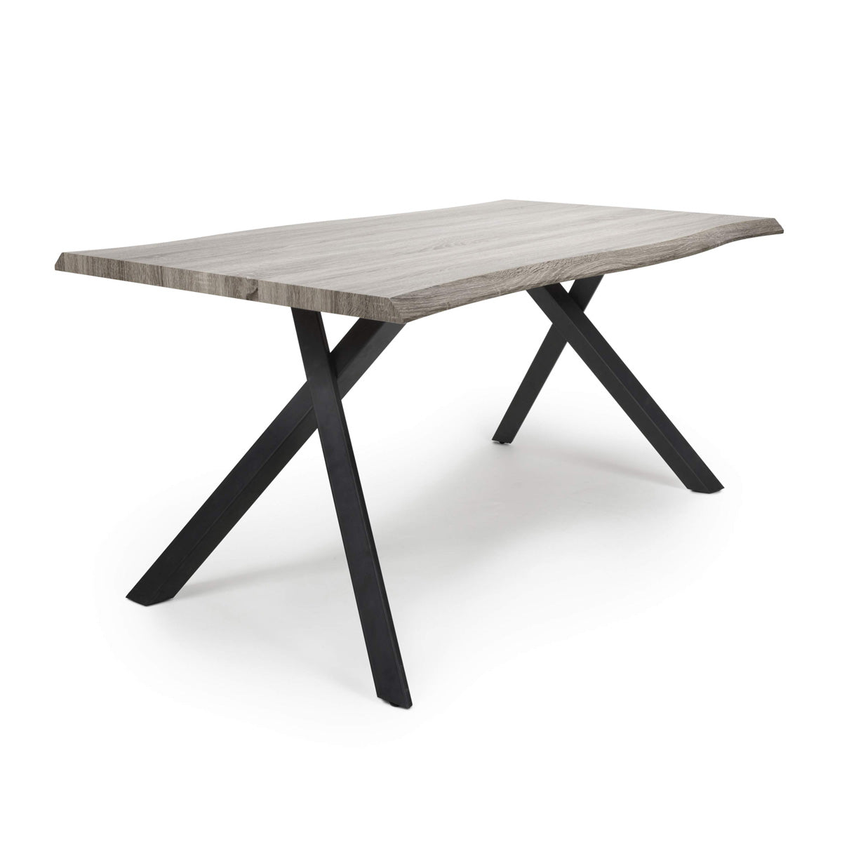 Wooden Dining Table for 4 People 160cm Wide Rectangular And Curved - Narvik