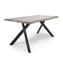 Wooden Dining Table for 4 People 160cm Wide Rectangular And Curved - Narvik