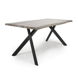 Wooden Dining Table for 4 People 160cm Wide Rectangular And Curved - Narvik