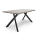 Wooden Dining Table for 4 People 160cm Wide Rectangular And Curved - Narvik