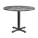 Wooden Dining Table for 4 People 60cm Wide Round - Enduratop