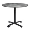 Wooden Dining Table for 4 People 60cm Wide Round With Flip Top - Enduratop