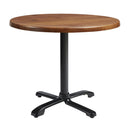 Wooden Dining Table for 4 People 60cm Wide Round With Flip Top - Enduratop