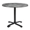 Wooden Dining Table for 4 People 80cm Wide Round With Flip Top - Enduratop