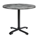 Wooden Dining Table for 4 People 80cm Wide Round With Flip Top - Enduratop