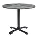 Wooden Dining Table for 4 People 80cm Wide Round With Flip Top - Enduratop