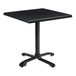 Wooden Dining Table for 4 People 80cm Wide Square With Flip Top - Enduratop