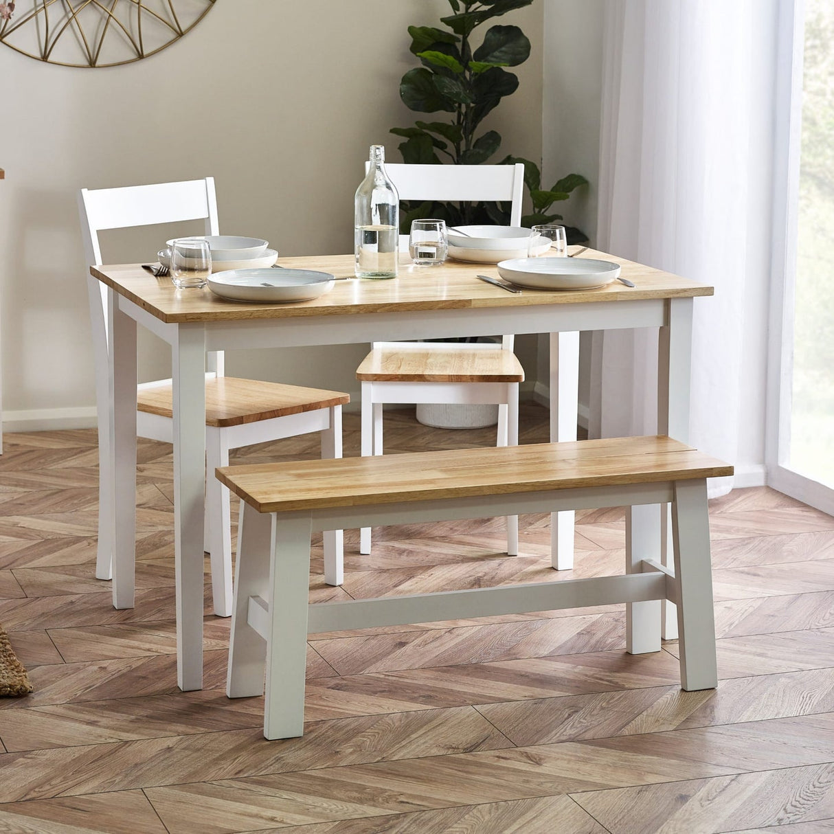 Wooden Dining Table for 4 People - Linwood