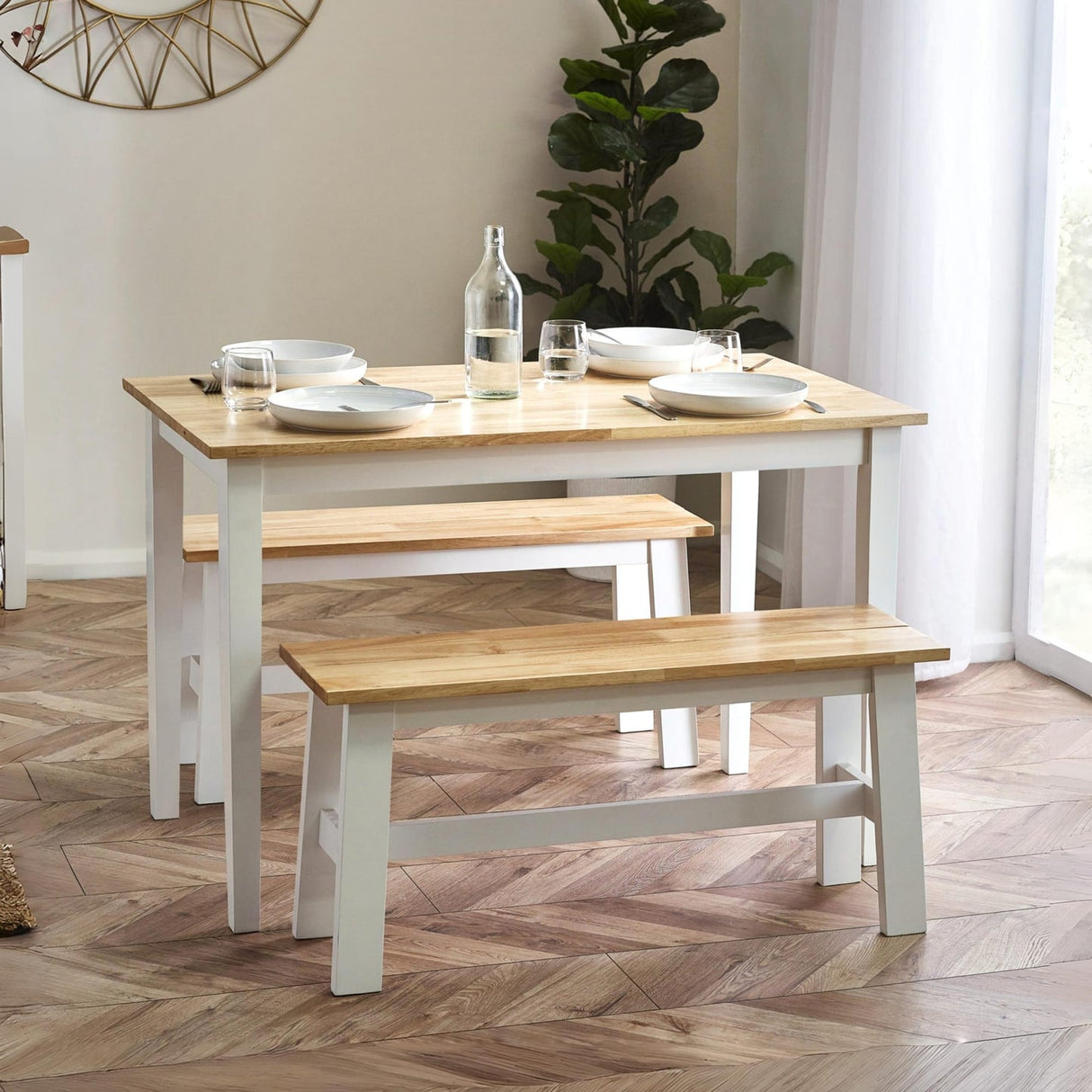 Wooden Dining Table for 4 People - Linwood