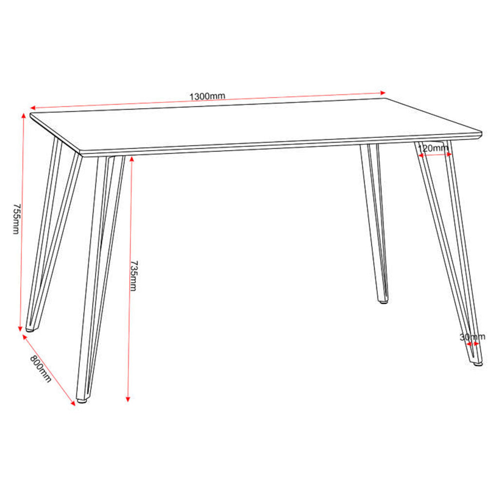 Wooden Dining Table for 4 People - Marlow