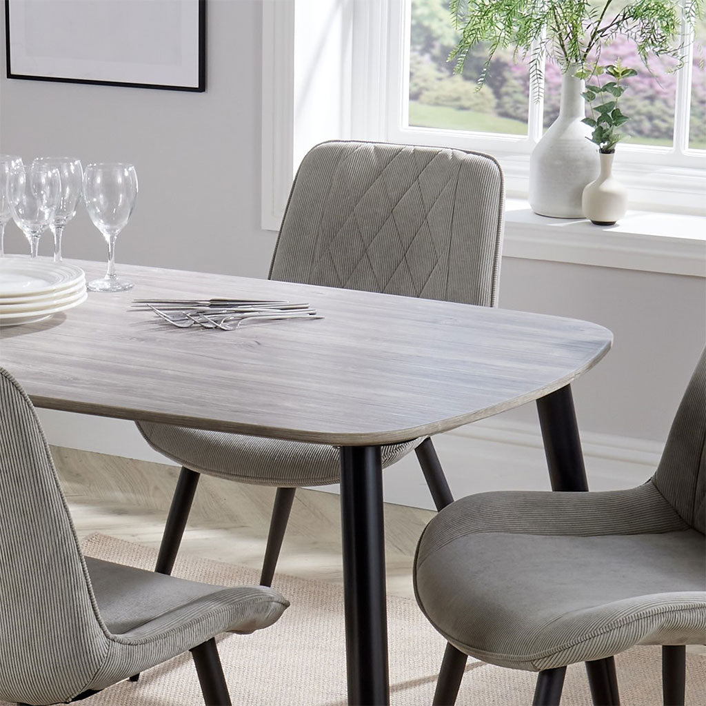 Wooden Dining Table for 4 People Rectangular - Aspen