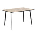 Wooden Dining Table for 4 People Rectangular With Black Legs - Wilma