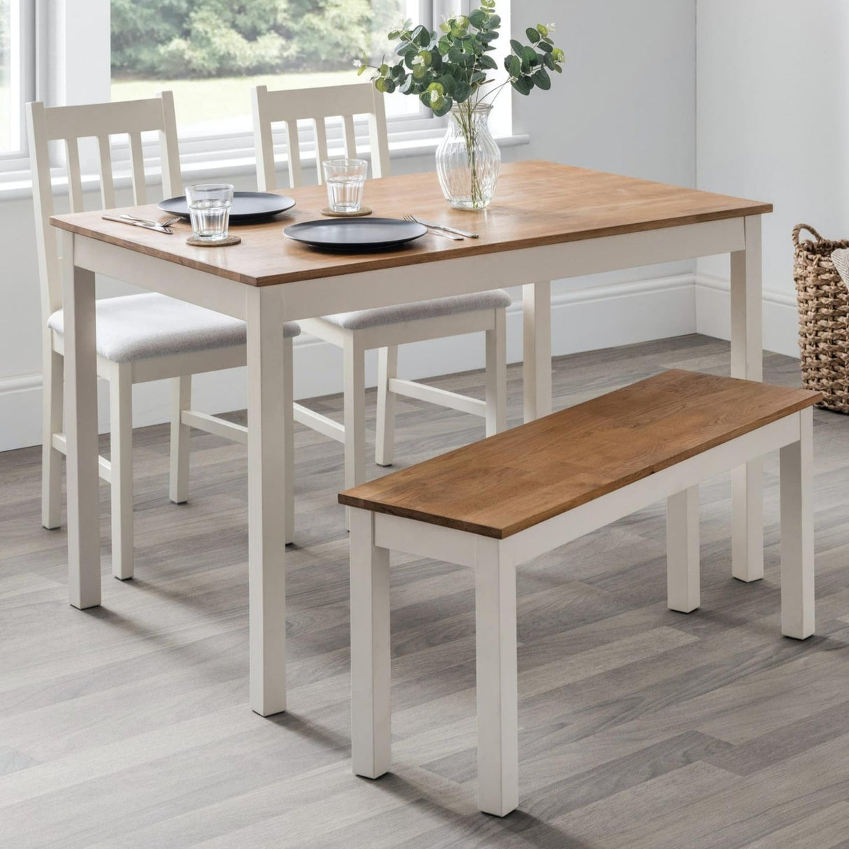 Wooden Dining Table for 4 People Rectangular - Coxmoor