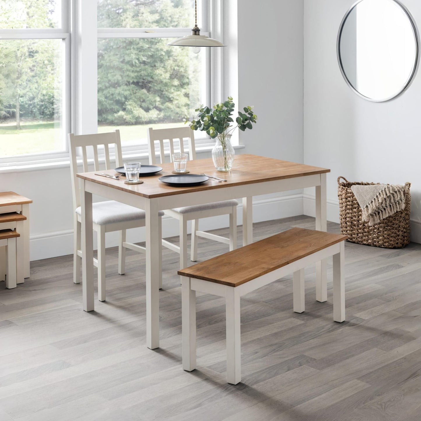Wooden Dining Table for 4 People Rectangular - Coxmoor