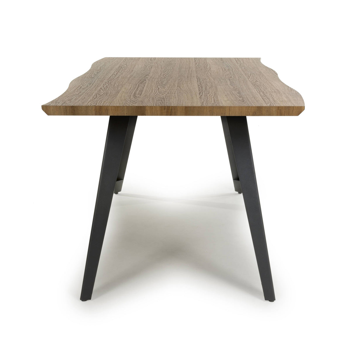 Wooden Dining Table for 4 People Rectangular And Curved - Nassau