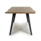 Wooden Dining Table for 4 People Rectangular And Curved - Nassau