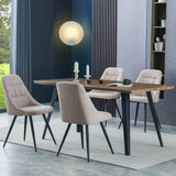 Wooden Dining Table for 4 People Rectangular And Curved - Nassau