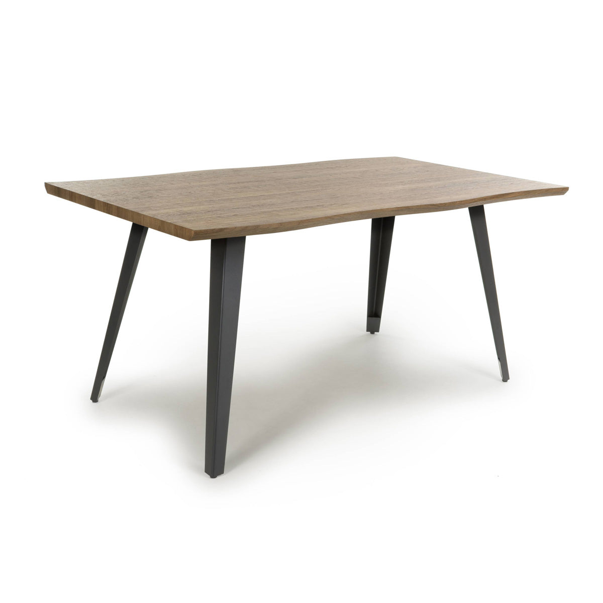 Wooden Dining Table for 4 People Rectangular And Curved - Nassau