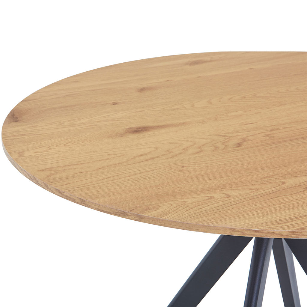 Wooden Dining Table for 4 People Round - Aspen